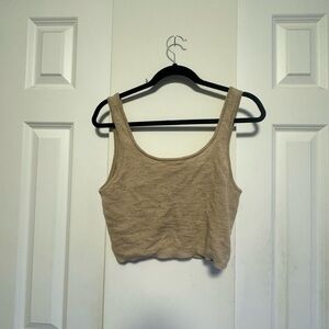 Ozma of California Maggie Crop Tank | Size M | Oatmeal